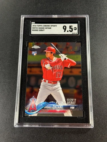 SHOHEI OHTANI 2018 TOPPS CHROME UPDATE HMT32 ROOKIE CARD DEBUT RC SGC 9.5 MLB