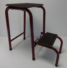 Retails Steps Shop Industrial 1950s Red Metal Original Interior Design Ladders