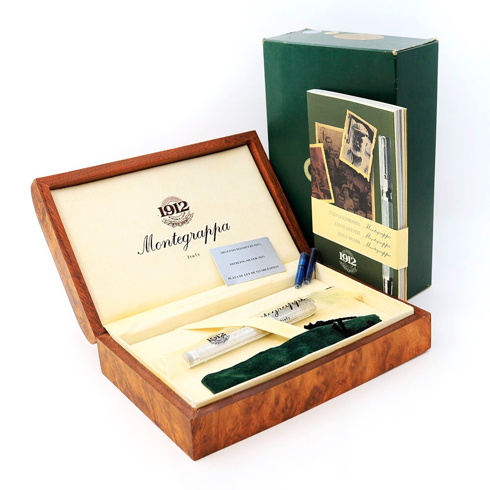 Montegrappa Two Roses Lancaster Sterling Silver Fountain Pen