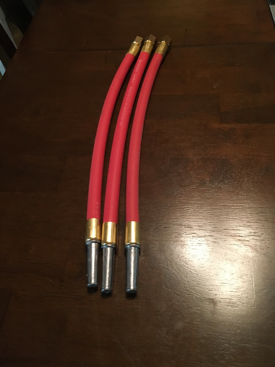 Vintage antique fire extinguisher hose!!! "awesome"!!!! "3 hoses"!!!!! Red!!