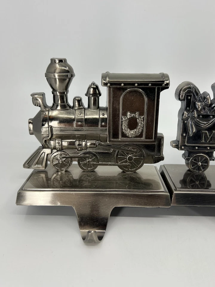 3 soportes para medias de tren perchas de metal gancho para abrigo Feliz Navidad Foto 2 de 4