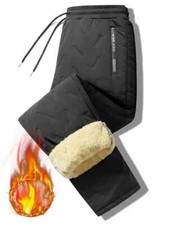 THERMO JOGGINGHOSE DOPPEL FLEECE SCHWARZ NEU GR. S