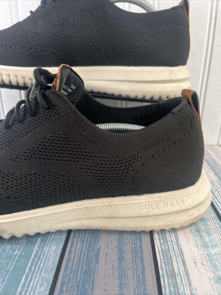 Cole Haan Grand+ Stitchlite Wingtip Oxford Shoes Black/Ivory