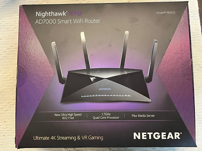 NETGEAR Nighthawk X10 AD7000 7 Port Wireless AD Router R8900 4K 