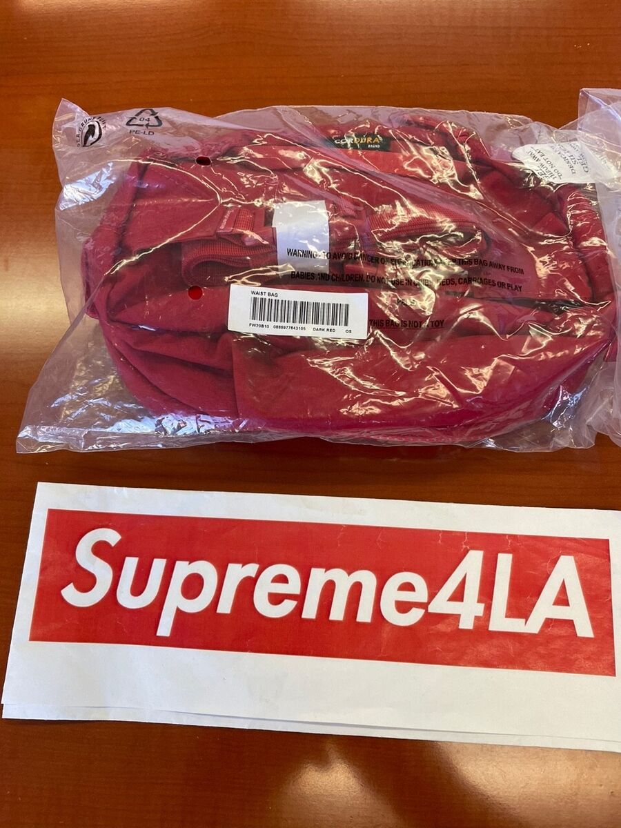 Supreme 22FW Small Waist Bag Red in Hand