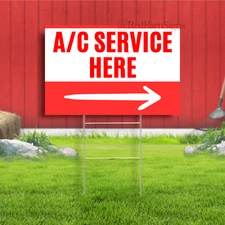 A/C Service Here Indoor Outdoor Yard Sign