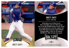 2021 LEAF DRAFT Baseball Brett Baty 