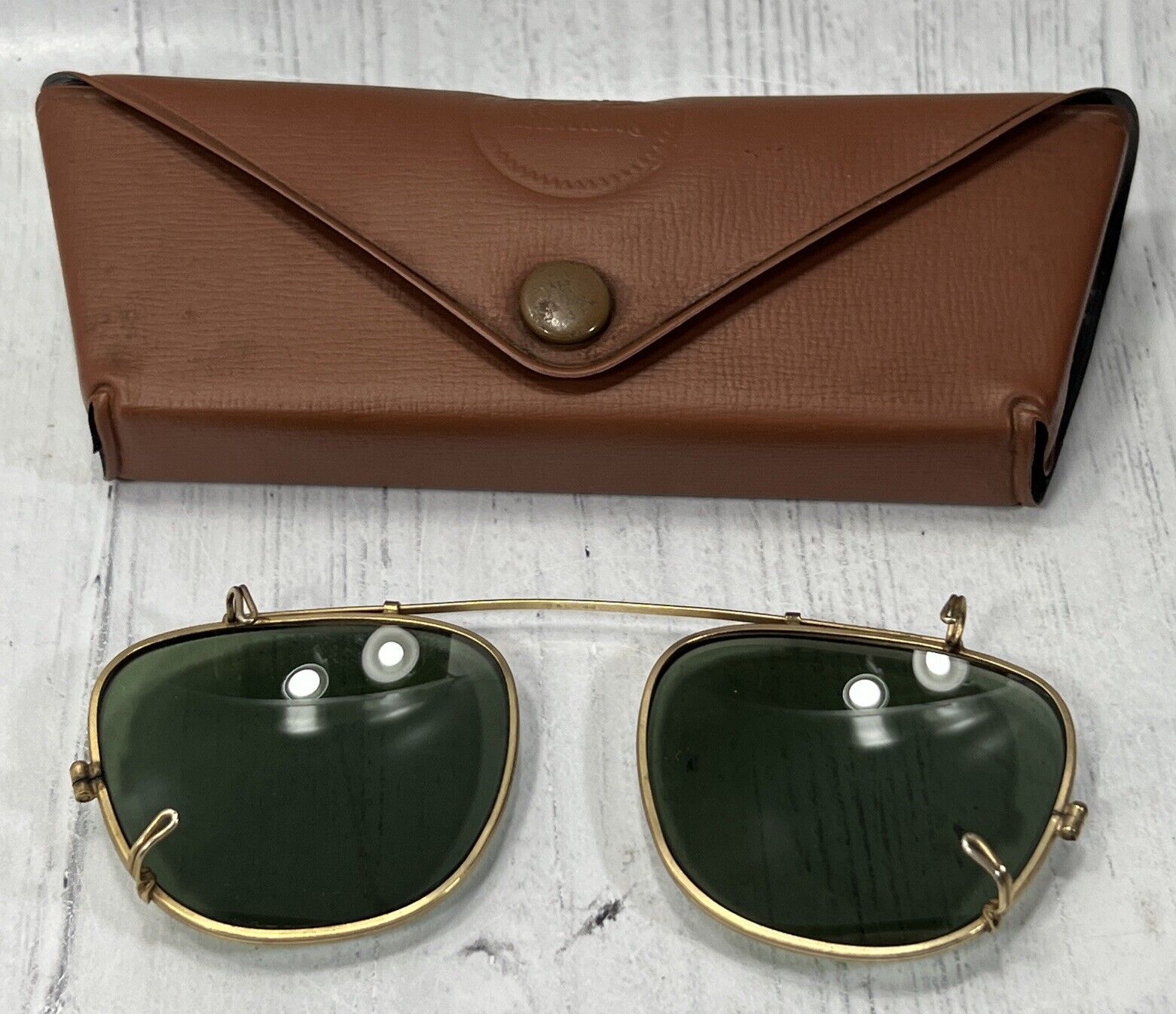 Vintage Ray-Ban Bosch and Lomb Clip on Sunglasses… - image 5