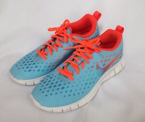 turquoise blue neon orange sneakers gym 