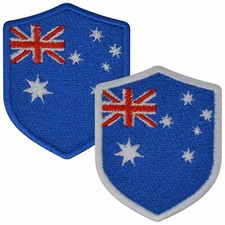 Aufn&auml;her AUSTRALIEN Wappen 7 x 5,6cm Bestickt Flagge Patch FanShirts4u