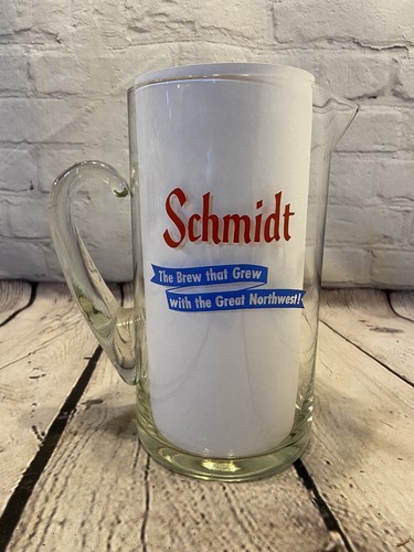 Vintage Schmidt Beer Pitcher Jacob Schmidt Brewing Co The Brew Great Northwest 
