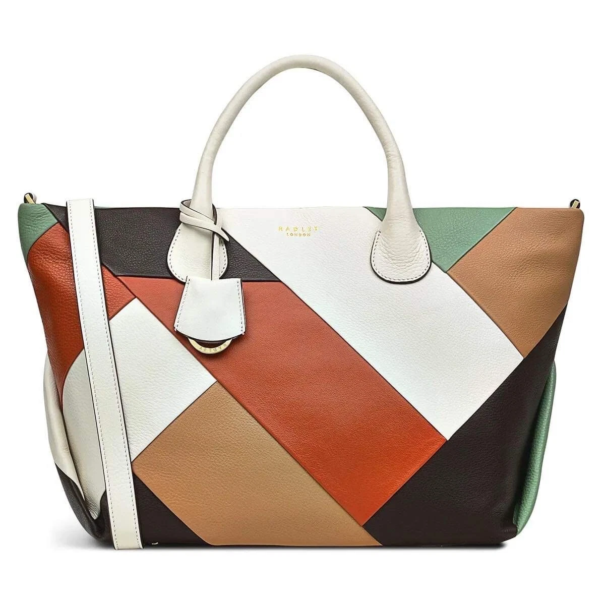 BNWT Radley Aster Way.Patchwork Slouch Hand Bag H6358109 Light Natural RRP 249