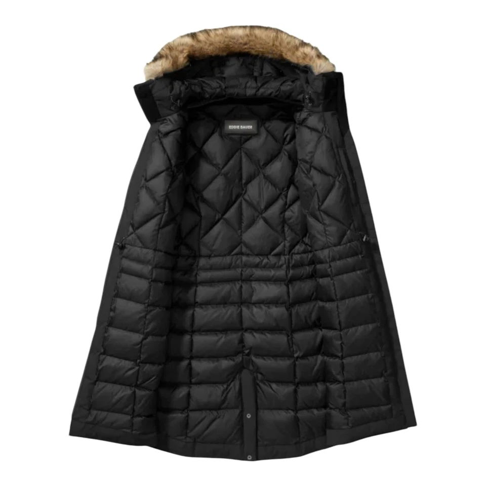 Eddie Bauer Women's Black Weatherproof Olympian Down Stadium Coat Parka Size M - Image 3 of 4