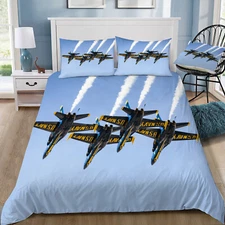 U.S. Navy Blue Angels Flight Display Doona / Duvet Cover and 2 Pillow Slips