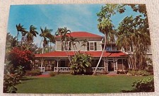 CHROME POSTCARD THOMAS EDISON'S WINTER HOME FORT MYERS FLORIDA TROPICAL PAR P462