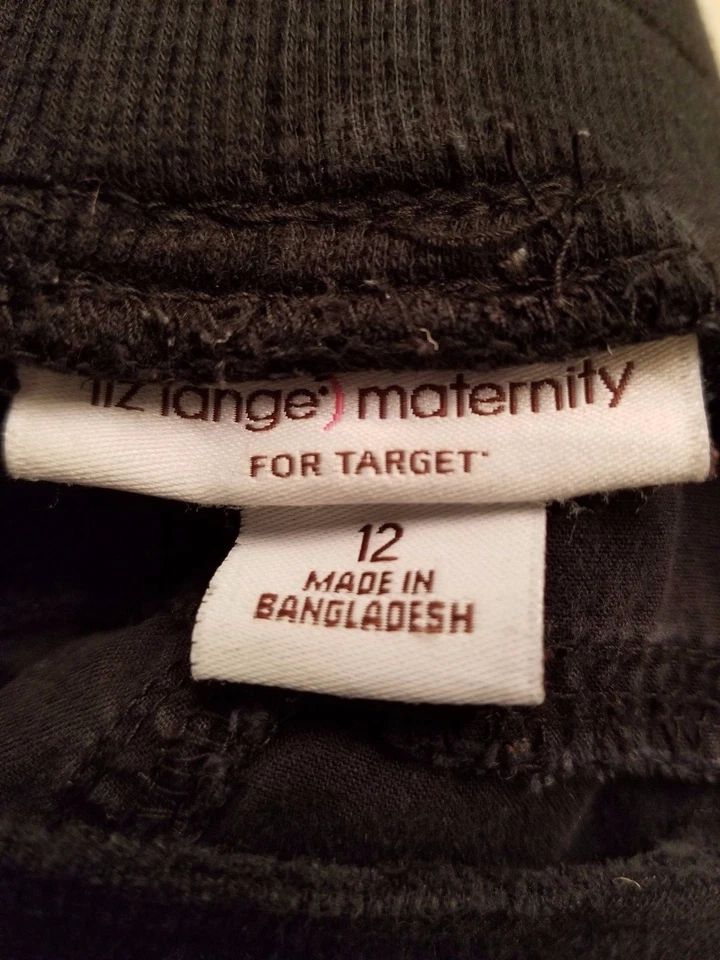 Pantalones para mujer Liz Lange talla 12 negros Foto 2 de 4