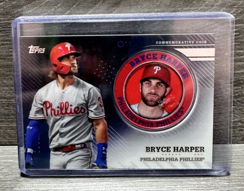 2020 Topps Series 2 Bryce Harper #TPM-BH Medallion Commemorative Coin Phillies - Picture 1 of 2