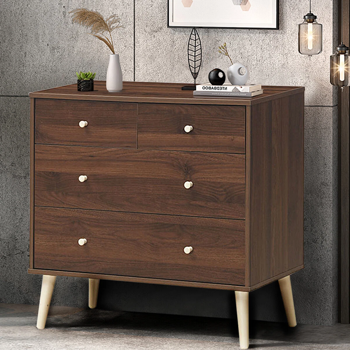 Walnut 4 2024 drawer dresser
