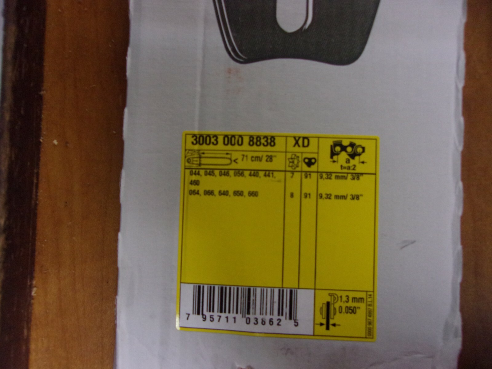 Stihl 28" Light ES Bar 3/8" .050" 91DL OEM 3003-000-2238 "Bar Only" #GL