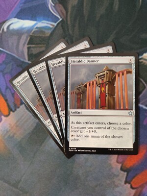 Heraldic Banner x 4 | 7% Off 2+ | Foundations | NM | MTG