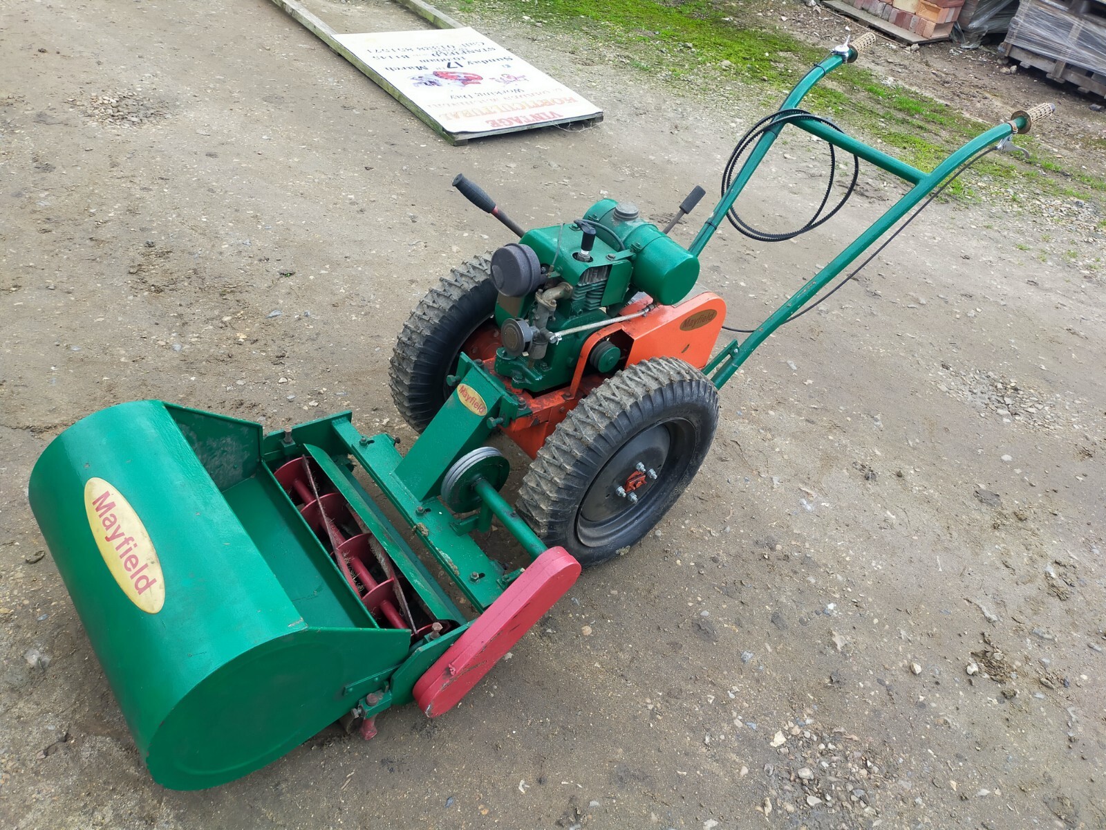 Mayfield Mk10 Garden Tractor Cylinder Mower Attachment eBay