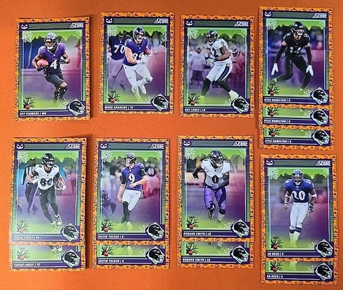 🟣⚫️🟣 2024 Score-A-Treat 🟠ORANGE 🎃PUMPKINS (14) BALTIMORE RAVENS CARD LOT