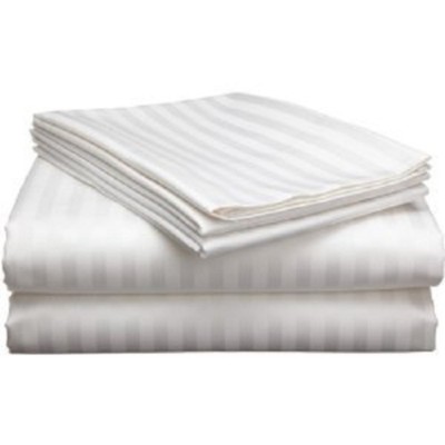 White Striped King Size 6 Piece Sheet Set 1000 Thread Count 100% Egyptian Cotton