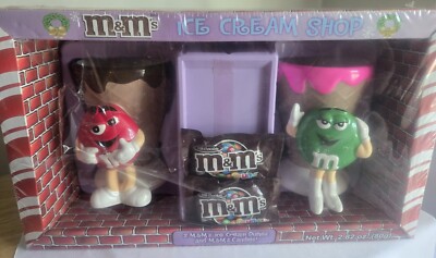 M&M's ICE CREAM SHOP Red And Green Character New in Box