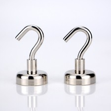 12/16Pcs 34Kg Strong Magnetic Hooks Bulk Heavy Duty Hanger Key Tool Ceil