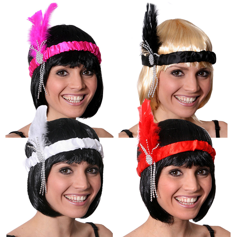 Red Sequin Hat with Feather Gangster Moll Costume Accessory Red Sequin Hat with Feather Gangster Moll Costume Accessory