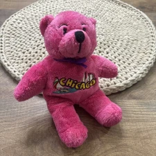 Symbolz Chicago Pink Plush Bear 8” Stuffed Animal
