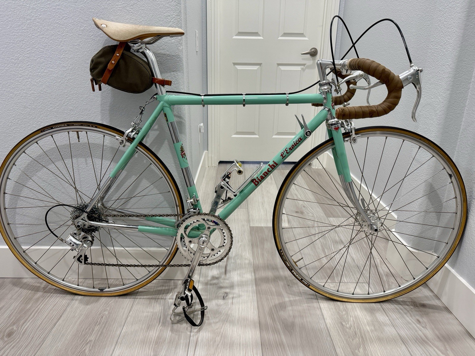 Bianchi L'Eroica Vintage Racing Bike Steel Frame 700C Green Caliper Brakes (2150.00 USD)