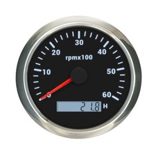 3 38 Tachometer 6000 Rpm Meter Gauge Rev Counter Hourmeter With 0-6000rpm Bs