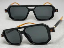 Classic Vintage Retro Style Party Raver SUNGLASSES Square Black Frame Dark Lens