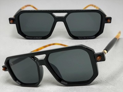 Classic Vintage Retro Style Party Raver SUNGLASSES Square Black Frame Dark Lens