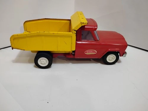 70s Tonka Red And Yellow Jeep Dump Truck