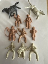 Marx CHUBBY Cowboy LOT Of 10 Horses Western West Guitar Player Lasso Cowgirl