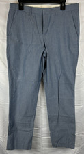 Express Photographer Men's 33/32 Blue Cotton Flat Front Dress Pants