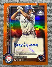 BRAYLIN MOREL 2025 Topps Pro Debut ORANGE FOIL #/25 (Prospect) Rangers