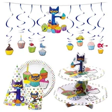 Pete the Cat Party in a Box! Birthday Decorations Supplies Kit Mighty Mojo