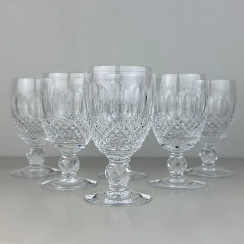 Set Of 6 VINTAGE Waterford Crystal COLLEEN Claret Wine Glass 4 3/4" Ireland