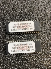 Bally Slot s6000  Safe ram Clear Chips U-28 and U-43 w/instructions