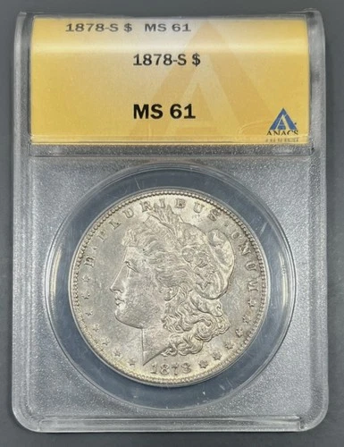 1878-S ANACS MS61 Morgan Silver Dollar $1 - Original Toned