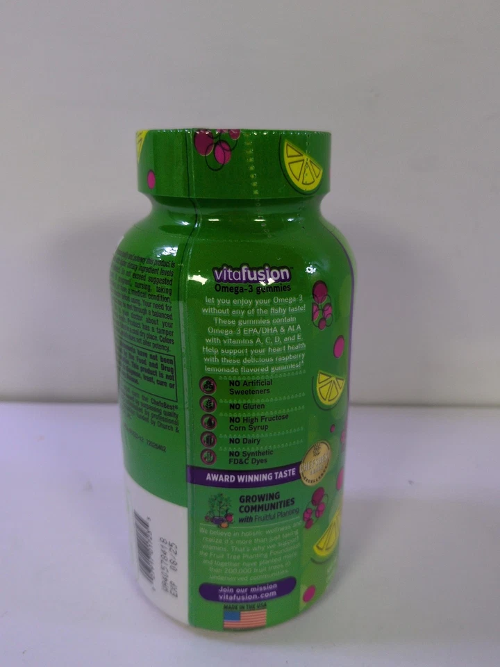 *2025-8-1* Vitafusion Omega 3 Gummy Size 120ct Vitafusion Omega 3 Epa & Dha - Image 4 of 4