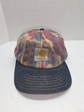 Vintage Carhartt Aztec Blanket SnapBack Hat Made in USA Workwear