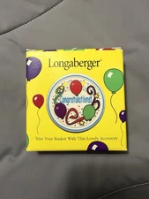 NEW Longaberger Round Basket Tie-on Accessory-Congratulations #33685