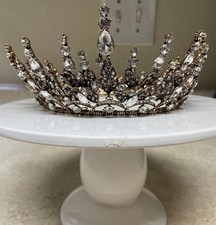 Rhinestone Crown Tiara Jeweled Headpiece Pageant Queen Princess Wedding Birthday