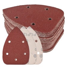 50PCS Mouse Detail Sander Sandpaper Hook Loop Sanding Pads Sheets 120 240 Grit