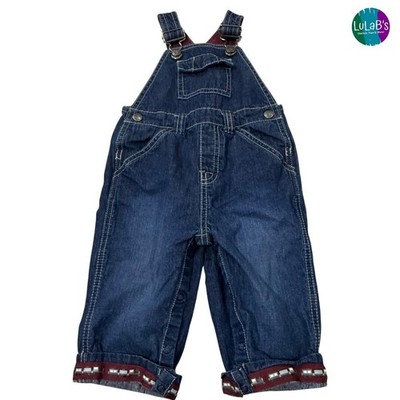 Vintage 2009 Gymboree Train Time Denim Train Overalls Baby Infant 6-12 Months