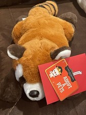 FAO Schwarz Red Panda Adopt A Pets Laying Down Plush Stuffed Toy 17 NWT